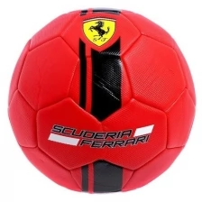 Мяч футбольный FERRARI р.5, PVC, цвет красный/чёрный