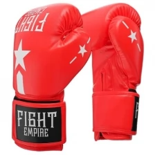 Перчатки боксёрские детские FIGHT EMPIRE, 6 унций, цвет красный