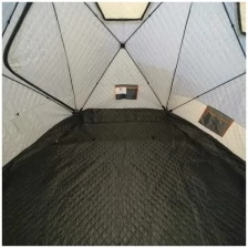 Теплый непромокаемый пол размером 3х3 м для утепленной зимней палатки Terbo Mir для рыбалки, шестиугольный