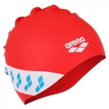 Шапочка для плавания ARENA Team Stripe Cap, 001463477, цвет красный, силикон./В упаковке шт: 1