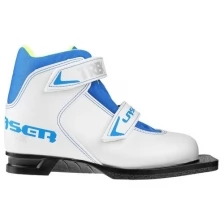 Ботинки лыжные Trek Laser NN75 ИК, цвет белый, лого синий, размер 34 .