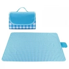 Коврик-сумка для пикника/пляжа/туризма складной водонепроницаемый 150*200 см (зелёные листья)