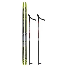 Комплект лыжный бренд ЦСТ (Step, 150/110 (+/-5 см), крепление: NNN), цвета микс