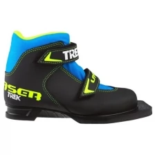 Ботинки лыжные TREK Laser NN75 ИК, цвет черный, лого лайм неон, размер 37