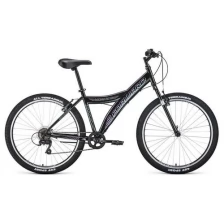 Велосипед 26" Forward Dakota 1.0, 2021, цвет черный/голубой, размер 16.5"