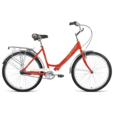 Велосипед 26" Forward Sevilla 3.0, 2022, цвет красный матовый/белый, размер 18,5"
