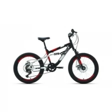Велосипед детский ALTAIR MTB FS 20 D (2022), 20" черный/красный