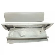 Комплект из 2х мягких накладок одна из них с сумкой на сидение лодки ПВХ, серый 900х230х50