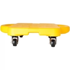 Четырехколесный самокат скейтборд для детей и взрослых 43x40х11 см, жёлтый цвет