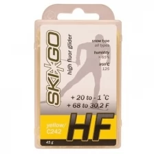 Парафин SkiGo HF Yellow, +20/-1, 45 г