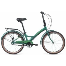 Складной велосипед FORWARD Enigma 24 3.0 2021, зеленый матовый/желтый, рама 14"