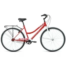 Велосипед ALTAIR CITY 28 low 3.0 (28" 3 ск. рост. 19") 2022, темно-красный/белый, RBK22AL28029
