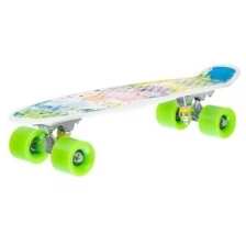 Скейтборд пластиковый детский зеленый с принтом. арт. IT106585