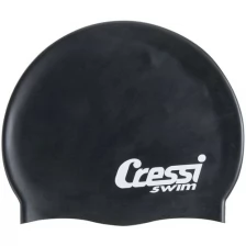 Шапочка для плавания CRESSI SILICONE CAP ADULT, черная