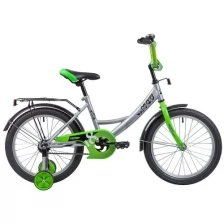 Велосипед 18 Детский Novatrack Vector (2020) Количество Скоростей 1 Рама Сталь 11,5 Серебристый NOVATRACK арт. 183VECTOR.SL9