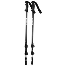Треккинговые палки NOVUS телескопические, flip lock, р. 65-135 см, NTP-01, черный