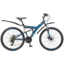 Горный (MTB) велосипед STELS Focus MD 21-sp 26 V010 (2019) черный/зеленый 18" (требует финальной сборки)