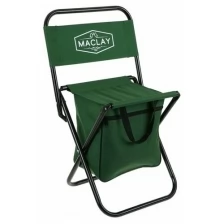 Стул MACLAY туристической с сумкой 35 х 26 х 60 см, до 60 кг, цвет зеленый 488612
