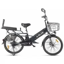 Электровелосипед Green City E-Alfa GL (2022) (Черный)