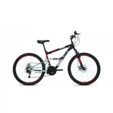 Велосипед ALTAIR MTB FS 2.0 D 26" (2022) (Велосипед ALTAIR MTB FS 26 2.0 D (26" 18 ск. рост. 16") 2022, черный/красный, RBK22AL26067)