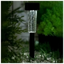 Фонарь садовый на солнечной батарее "Трапеция ретро" 34 см, d=5.5 см, 1 led, пластик