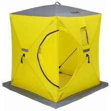 Палатка куб 1,8х1,8 (4желтый/1серый) для зимней рыбалки Helios