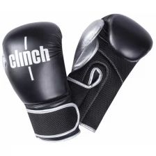 Перчатки боксерские Clinch Aero черно-серебристые 12 унций