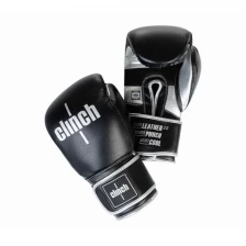 Перчатки боксерские Clinch Punch 2.0 черно-серебристые 14 унций