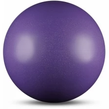 Мяч для художественной гимнастики силикон Металлик 300 г AB2803B Сиреневый с блестками 15 см