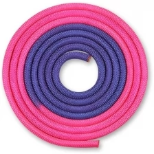 Скакалка для художественной гимнастики утяжеленная двухцветная INDIGO 165 г IN042 Фиолетово-розовый 3 м