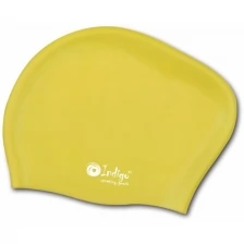 Шапочка для плавания силиконовая длинные волосы INDIGO 806 SC Желтый