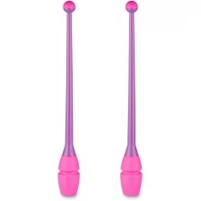 Булавы для художественной гимнастики вставляющиеся INDIGO (пластик,каучук) IN019 Фиолетово-розовый 45 см