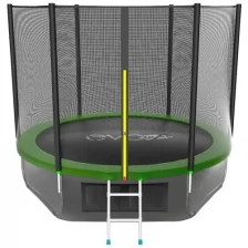 Батут с внешней сеткой и лестницей EVO JUMP External 10ft (Green) + нижняя сеть