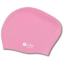 Шапочка для плавания силиконовая длинные волосы INDIGO 805 SC Розовый
