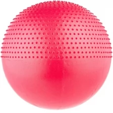Мяч гимнастический массажный 2 в 1 IN003 INDIGO Anti-burst с насосом Розовый 65см