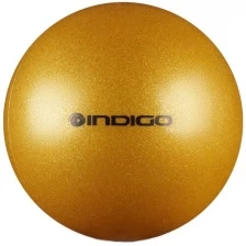 Мяч для художественной гимнастики INDIGO металлик 400 г IN118 Серебро с блестками 19 см
