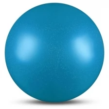 Мяч для художественной гимнастики силикон Металлик 300 г AB2803B Голубой с блестками 15 см
