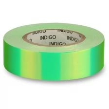 Обмотка для обруча с подкладкой INDIGO зеркальная RAINBOW IN151 Зелено-желто-лимонный 20мм*14м