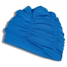 Шапочка для плавания ткань LUCRA SM женская с драпировкой SM-092 Синий