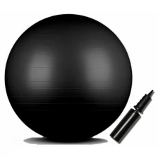Мяч гимнастический IN002 INDIGO Anti-burst с насосом Черный 65 см