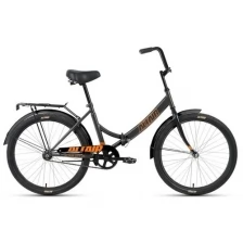 Складной велосипед ALTAIR City 24 2021, темно-серый/оранжевый, рама 16"