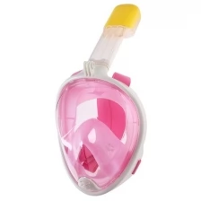 ONLITOP Маска для снорклинга, маска 19 х 26, трубка 25 см, взрослая, размер S/M, цвет розовый