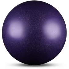 Мяч для художественной гимнастики силикон Металлик 300 г AB2803B Фиолетовый с блестками 15 см