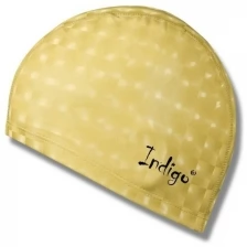 Шапочка для плавания ткань прорезиненная с эффектом 3D INDIGO IN047 Желтый