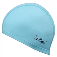Шапочка для плавания ткань прорезиненная с PU пропиткой INDIGO IN048 Голубой