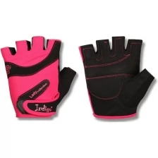 Перчатки для фитнеса женские INDIGO эластан,и/замша SB-16-1729 Розово-черный M