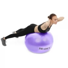 Мяч для фитнеса «ФИТБОЛ-65» Bradex с насосом, фиолетовый