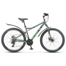 STELS Велосипед 27,5" Stels Navigator-710 MD V020, цвет антрацитовый/зелёный/чёрный, размер рамы16