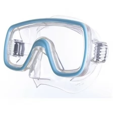 Маска для плав. "Salvas Domino Md Mask", р. Medium, голуб, арт.CA140C1TQSTH, безопасное стекло,Silflex