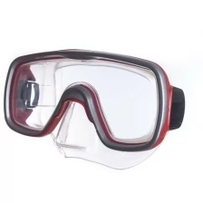 Маска SALVAS Geo Jr Mask, для плавания арт.CA105S1RYSTH, безопасн.стекло, силикон, размер: Junior, красный